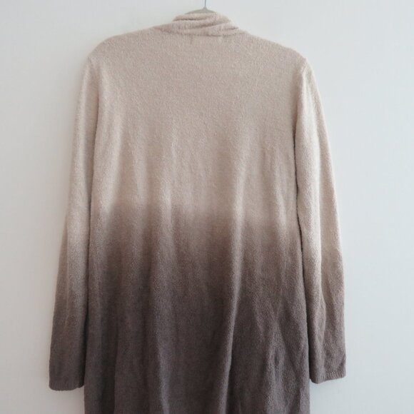 BAREFOOT DREAMS Cozy Chic Lite Ombre Calypso Wrap Open Front Cardigan Bamboo Tan - Picture 13 of 16